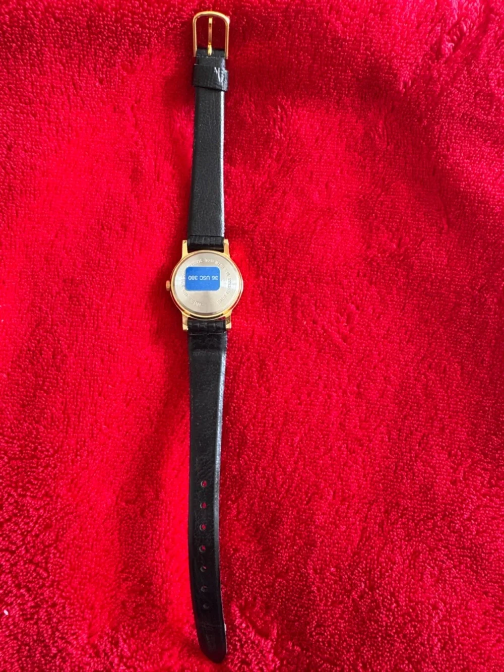 Kodak Gold Dial Watch with Black Strap
